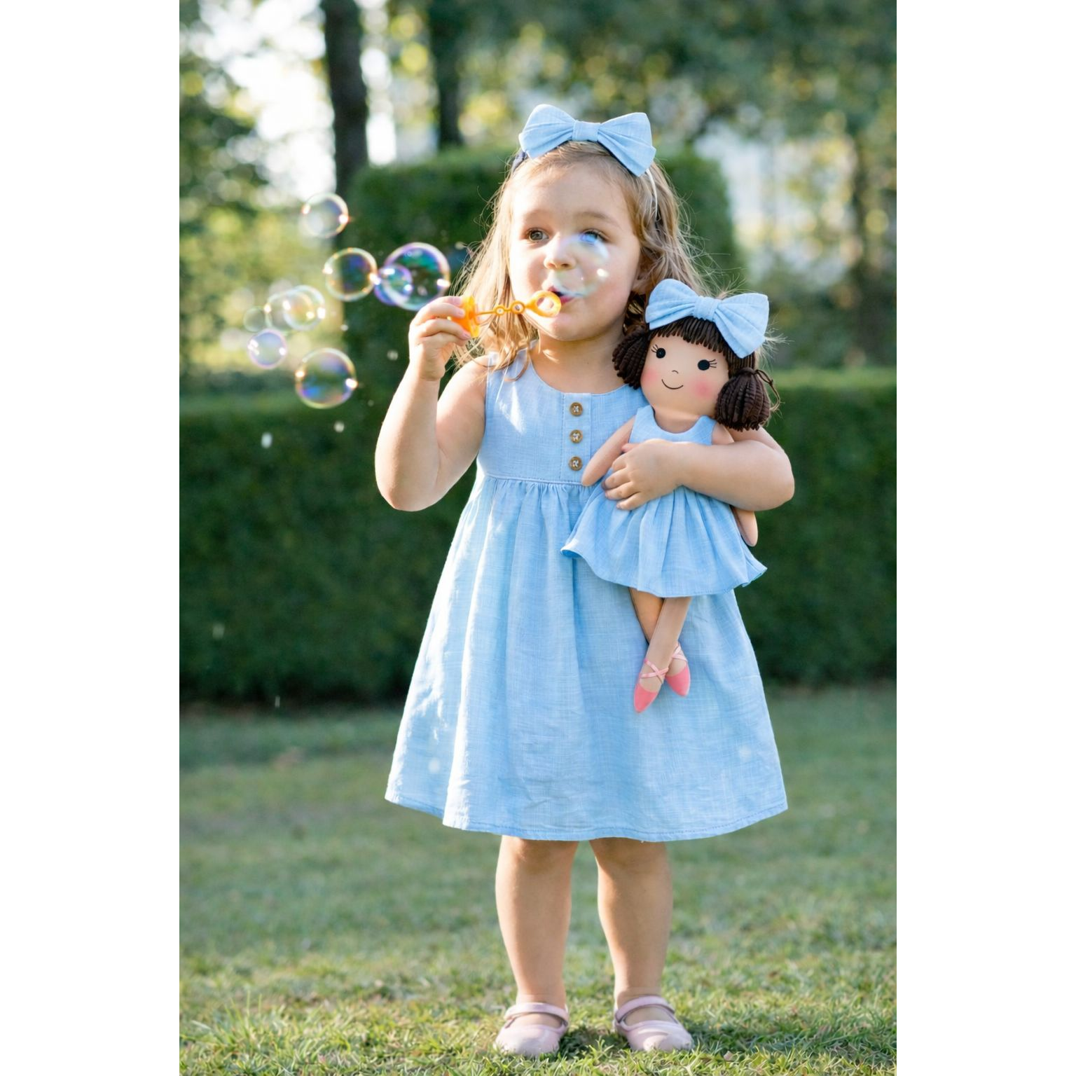 Kit Boneca Alice Liso Azul