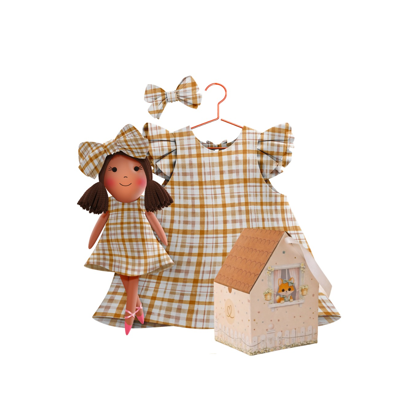 Kit Boneca Manu Xadrez