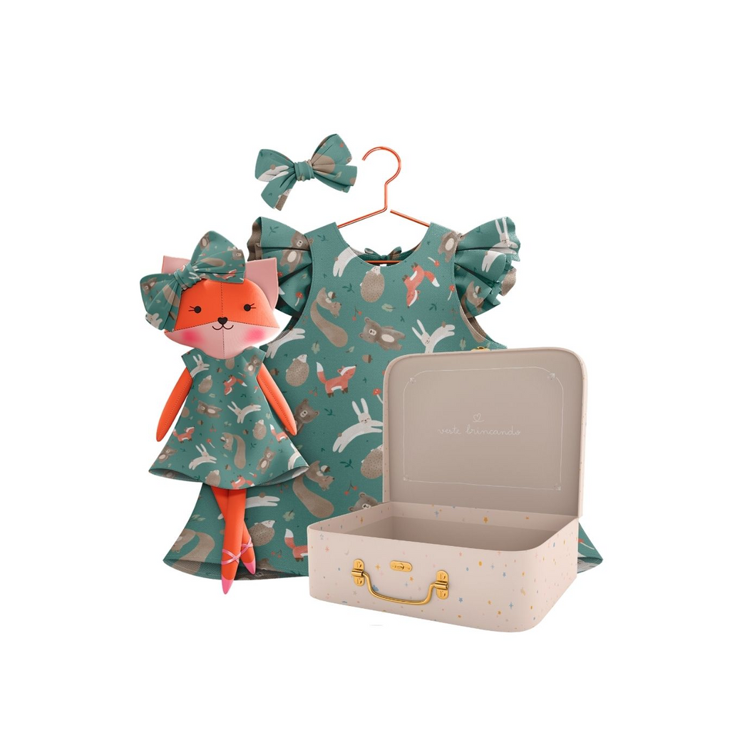 Kit Boneca Dona Raposa Bosque + Petit Case
