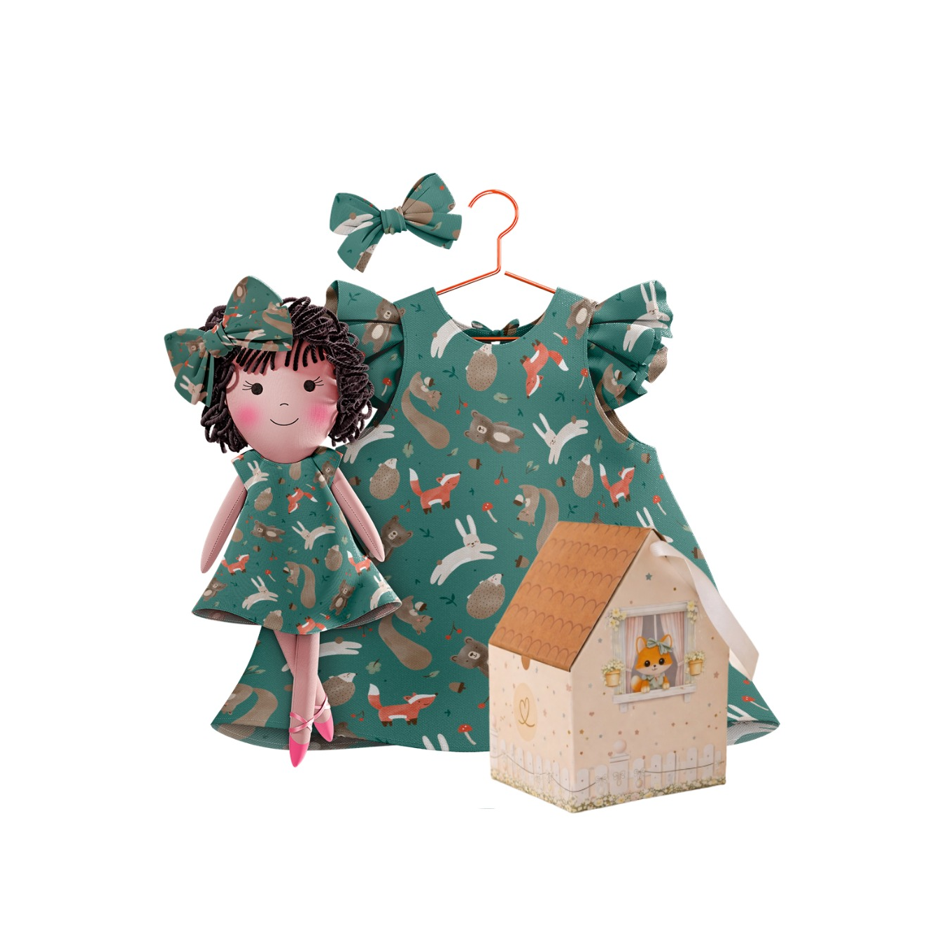 Kit Boneca Nelinha Bosque