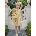 Kit Boneca Ursinha Mel Liso Amarelo + Petit Case