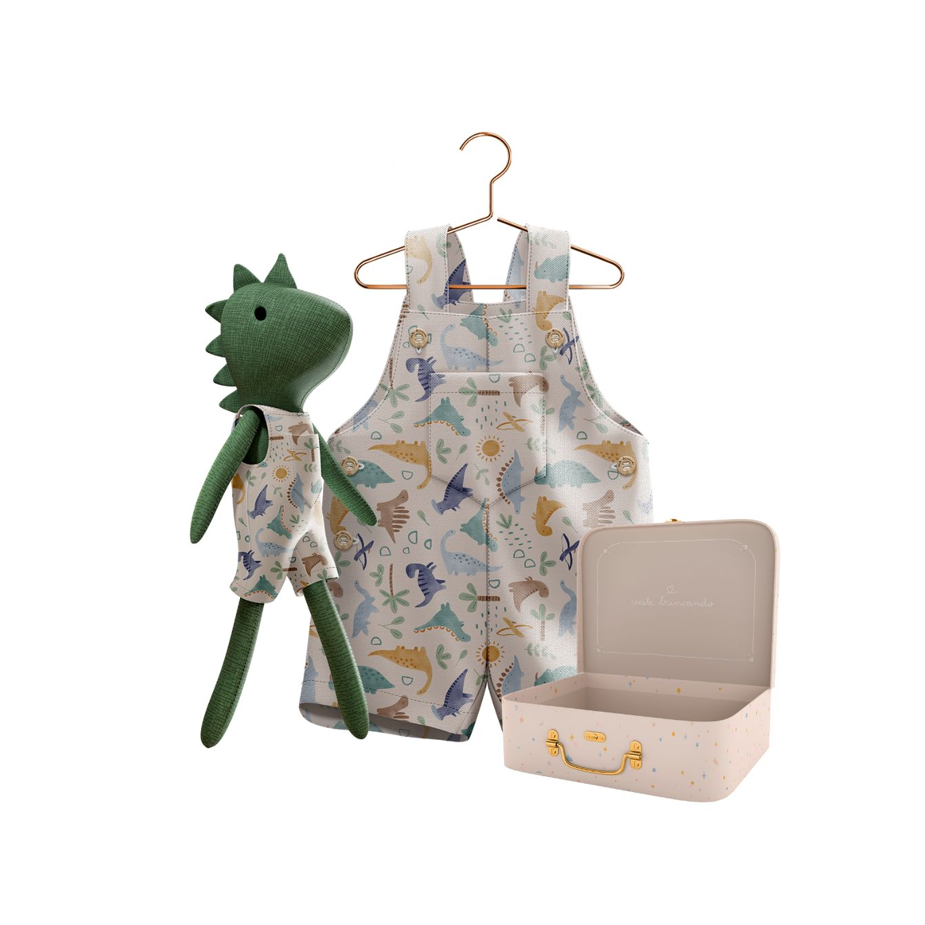 Kit Boneco Dino Dinos + Petit Case