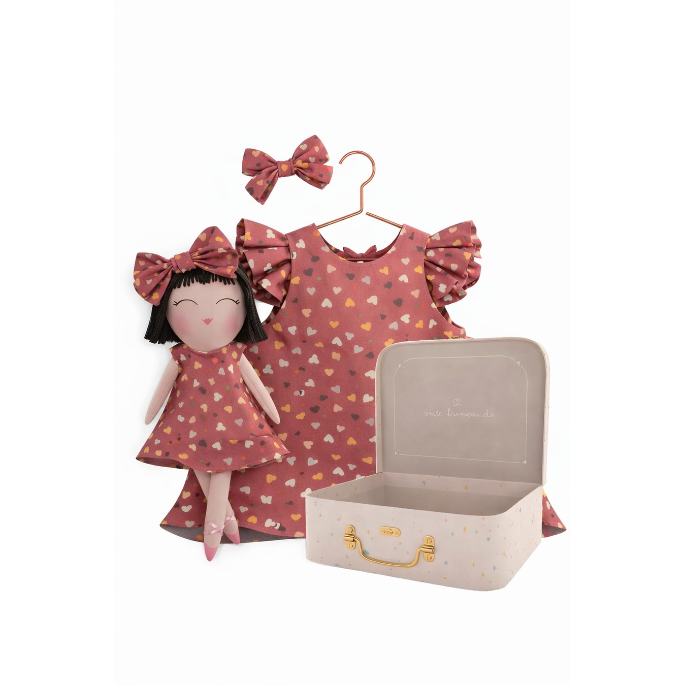Kit Boneca Kika Corações + Petit Case