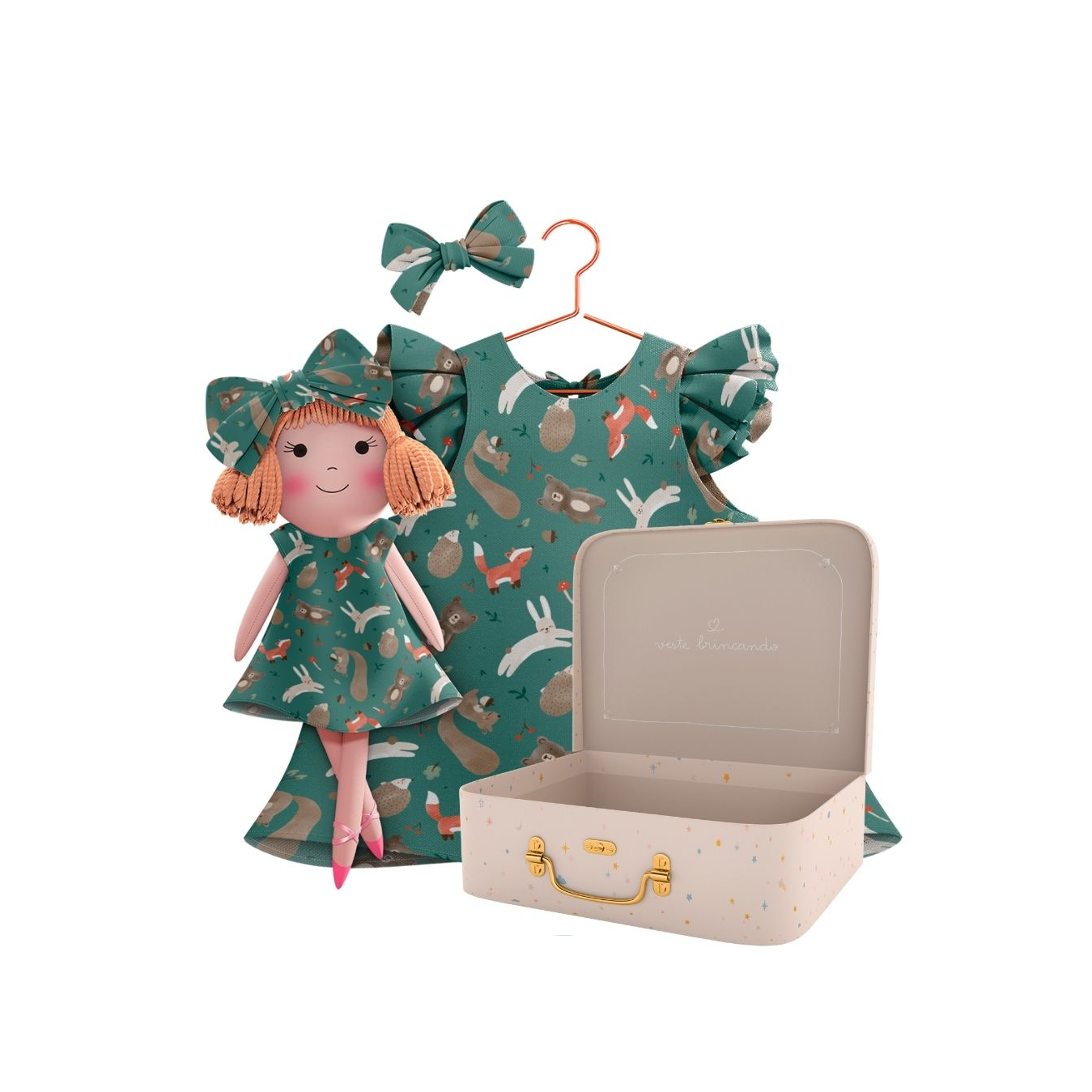 Kit Boneca Nina Bosque+ Petit Case