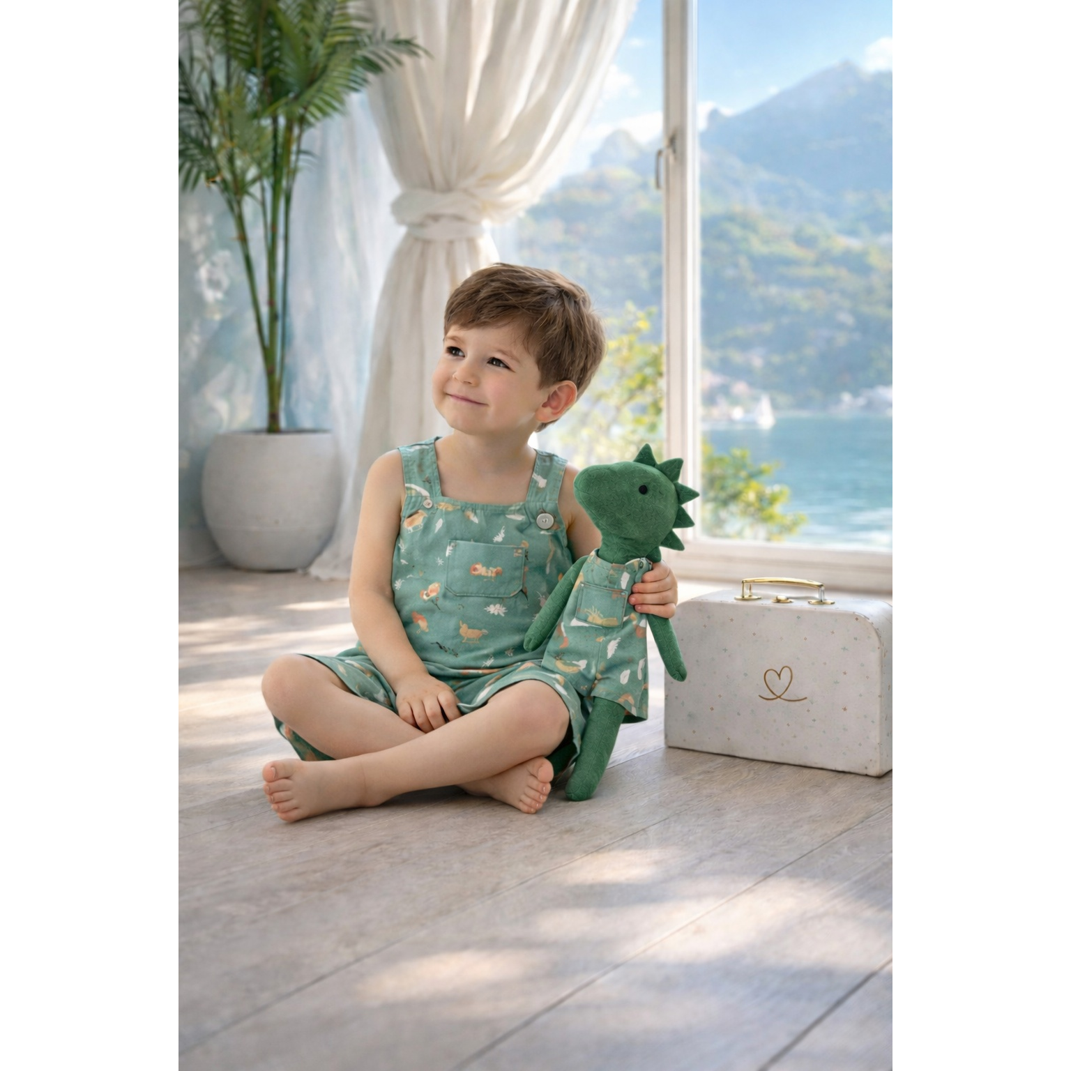 Kit Boneco Dino Bosque + Petit Case