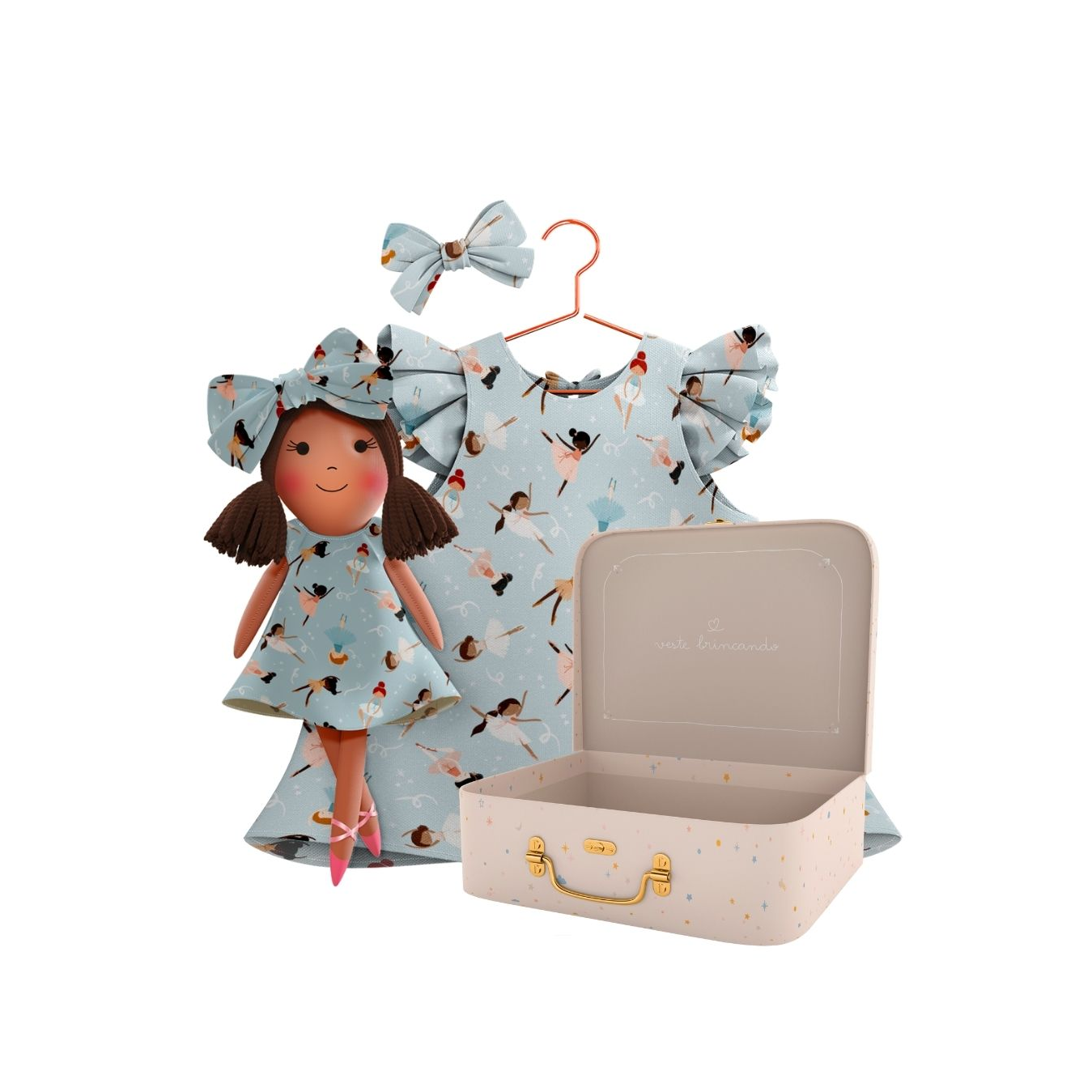 Kit Boneca Manu Bailarina + Petit Case