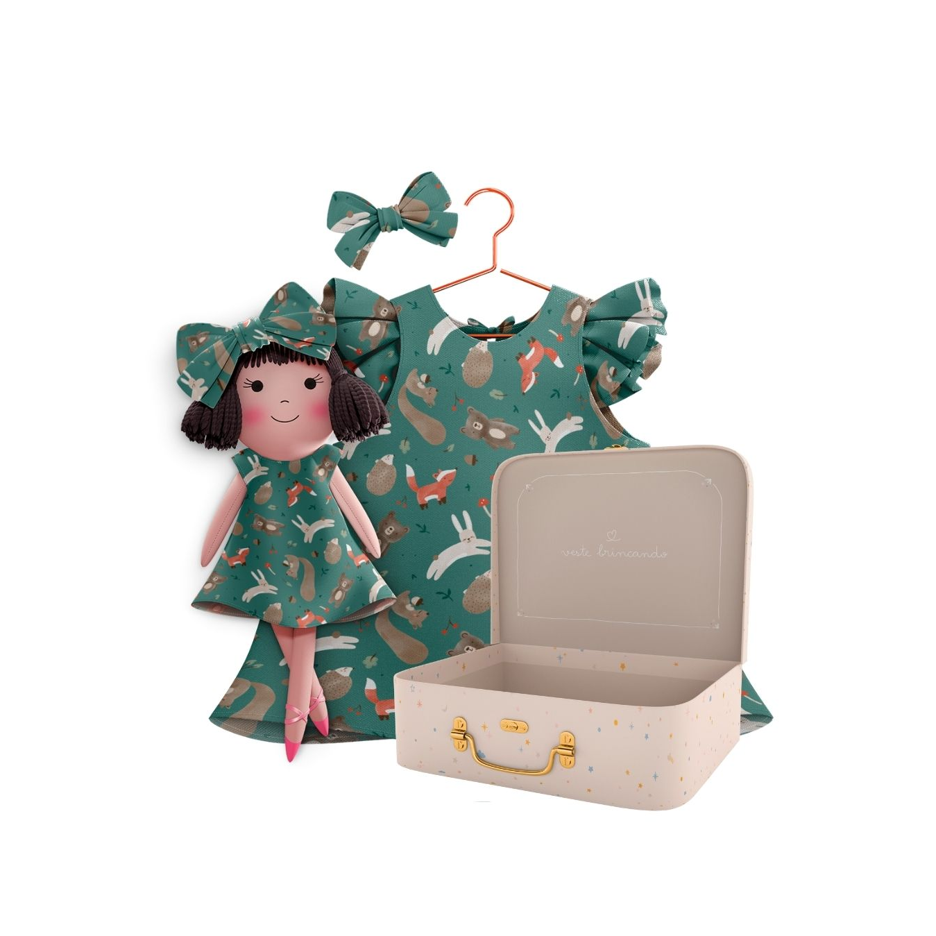 Kit Boneca Alice Bosque + Petit Case