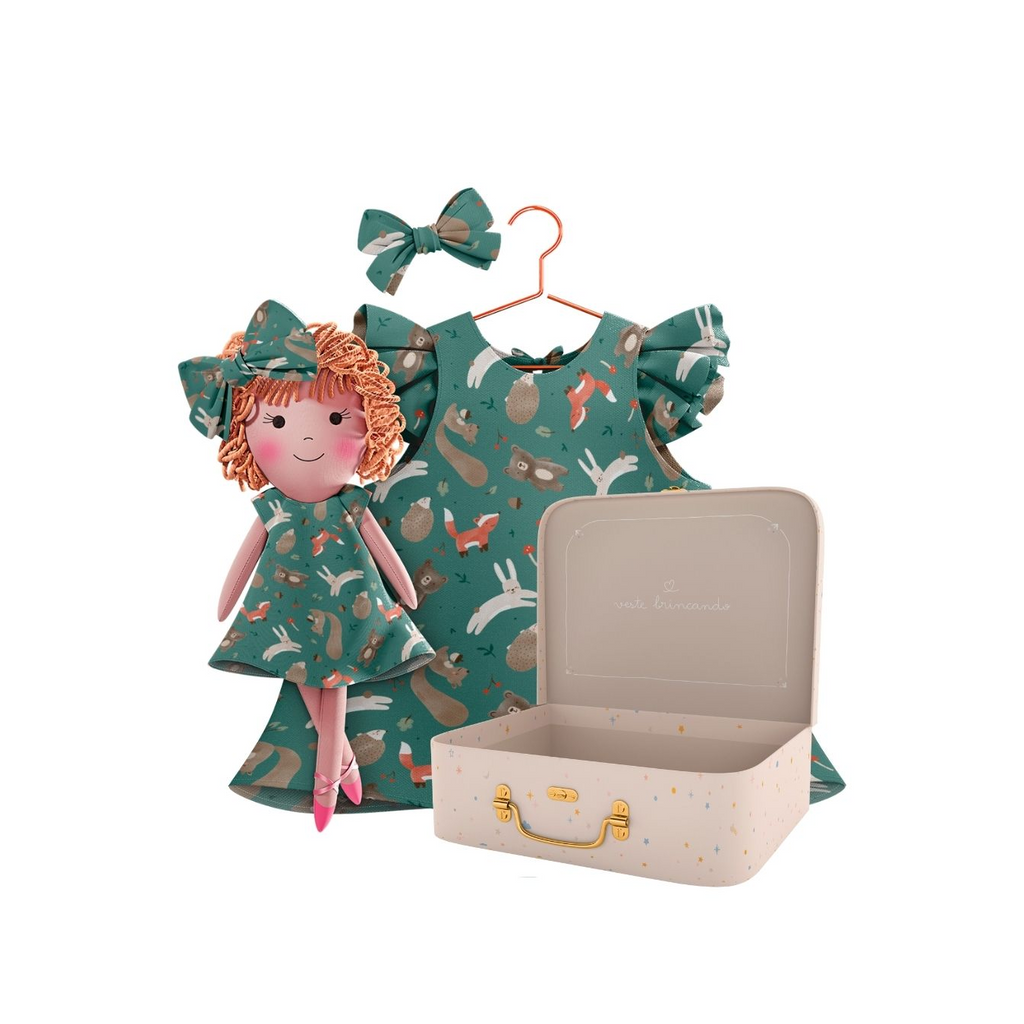 Kit Boneca Aninha Bosque + Petit Case