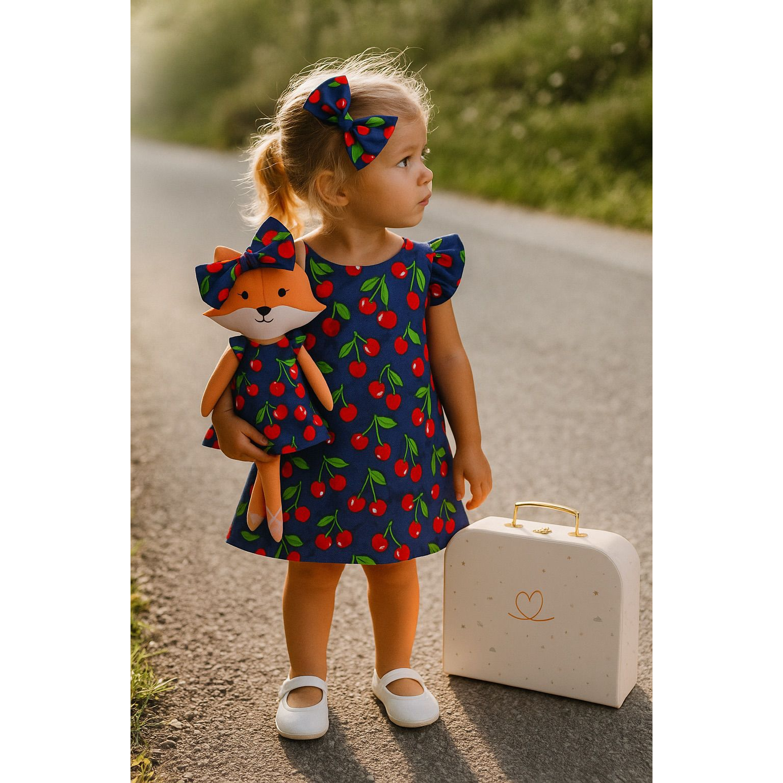 Kit Boneca Dona Raposa Cereja + Petit Case