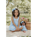 Kit Boneca Bella Liso Azul