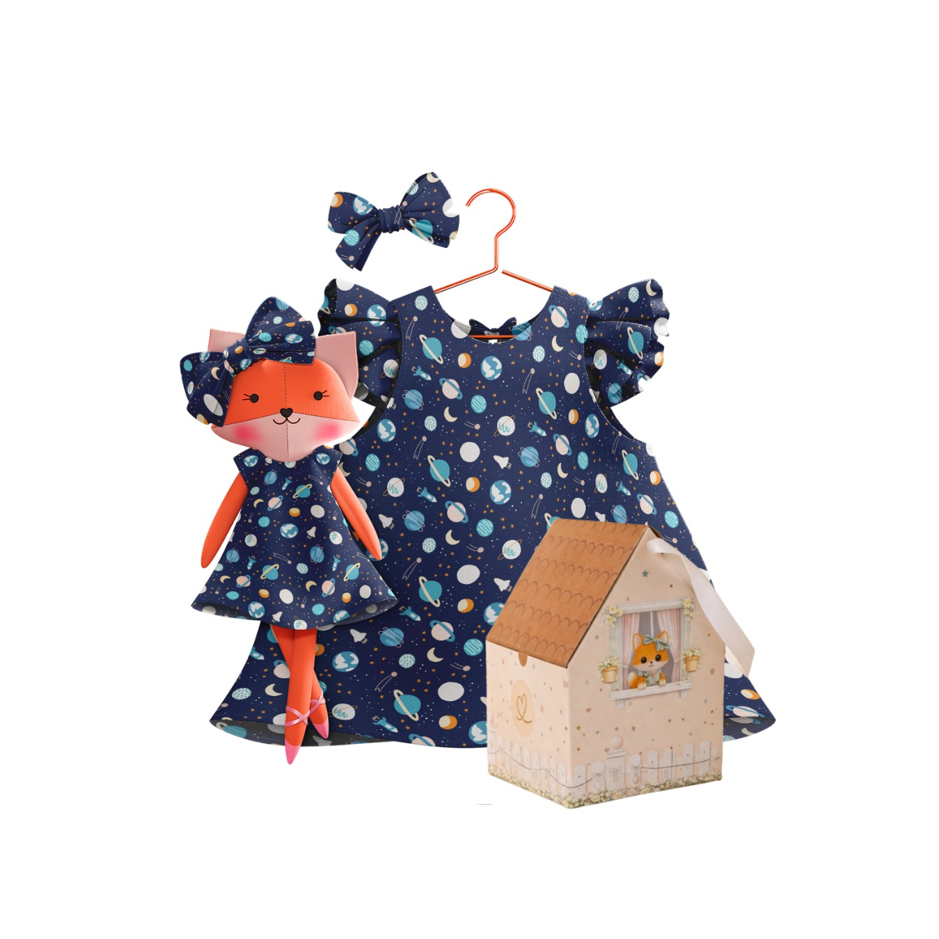 Kit Boneca Dona Raposa Espaço