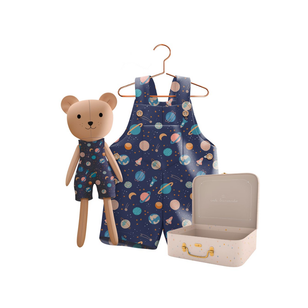 Kit Boneco Urso Espaço + Petit Case
