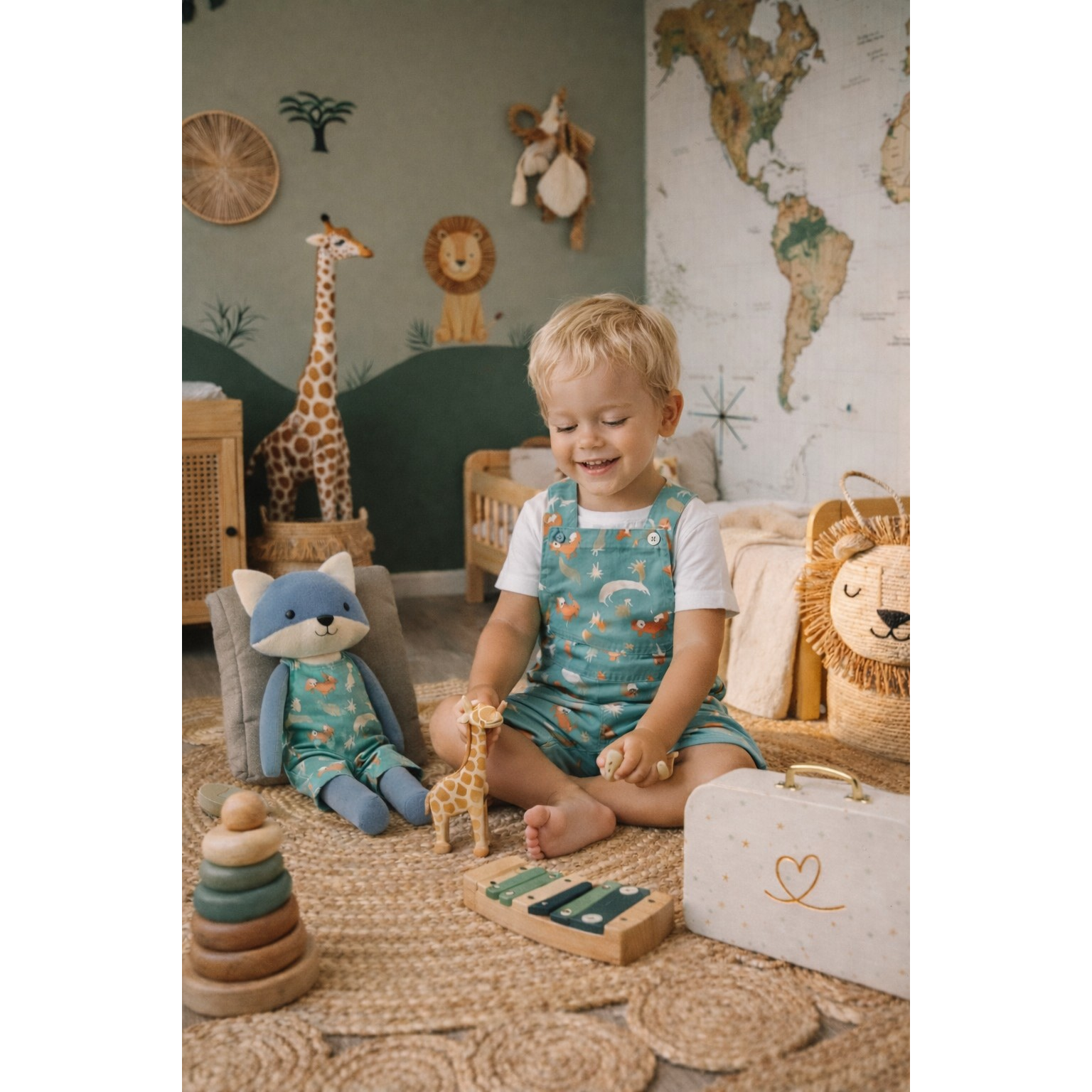 Kit Boneco Raposo Bosque + Petit Case