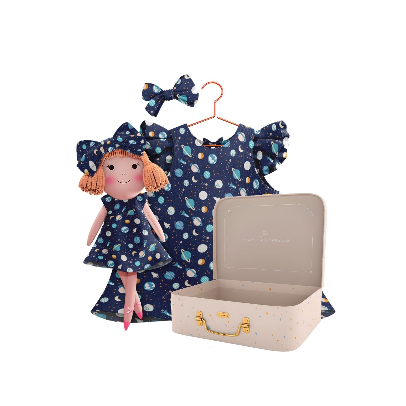 Kit Boneca Nina Espaço + Petit Case