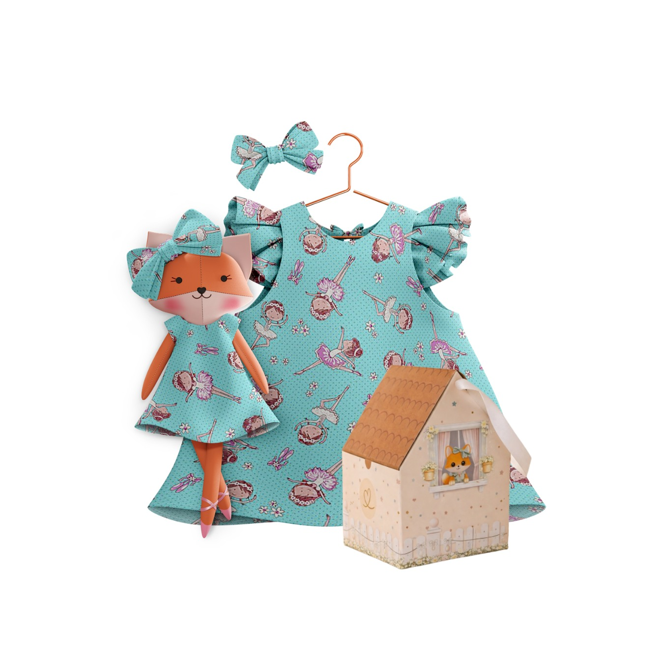 Kit Boneca Dona Raposa Ballet