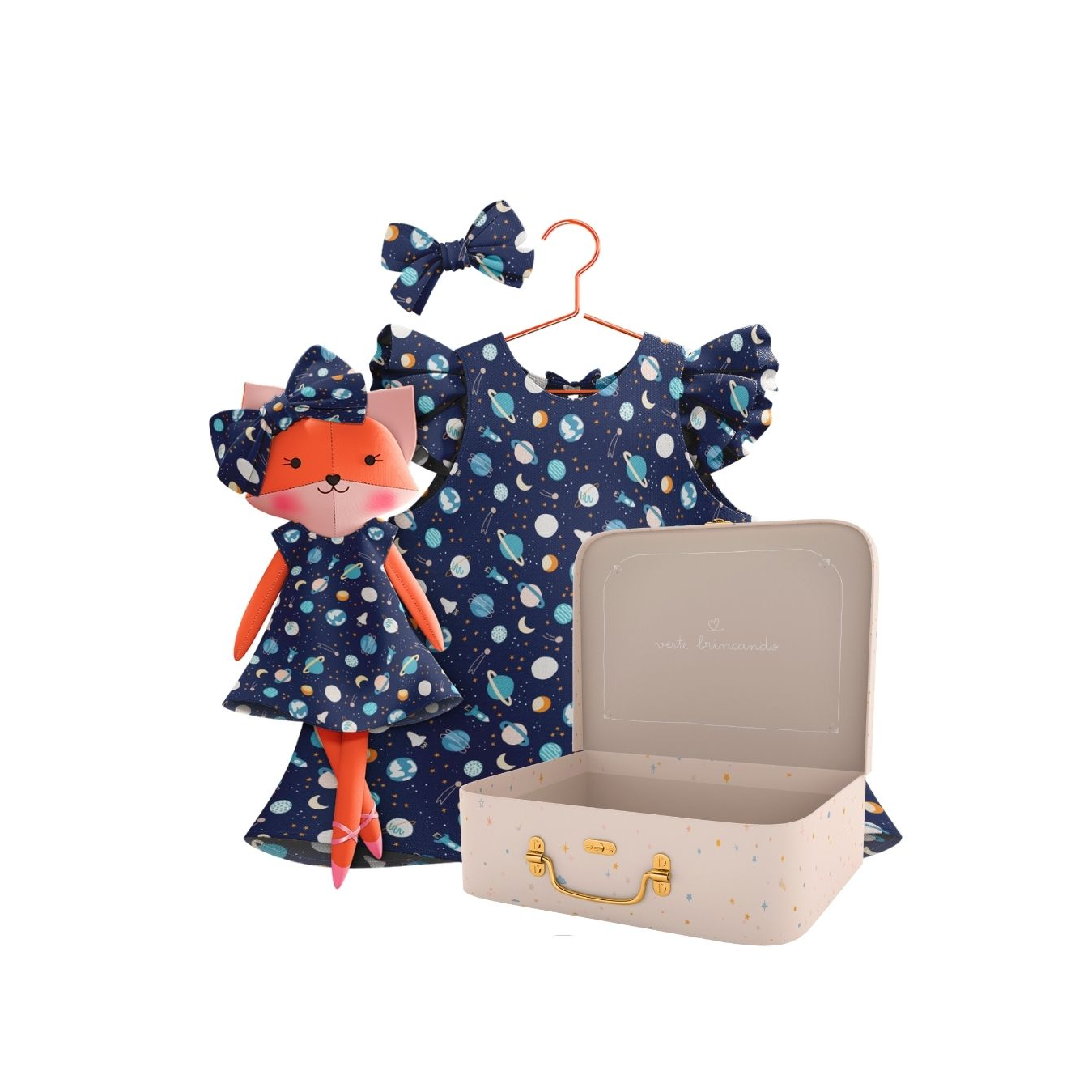 Kit Boneca Dona Raposa Espaço + Petit Case