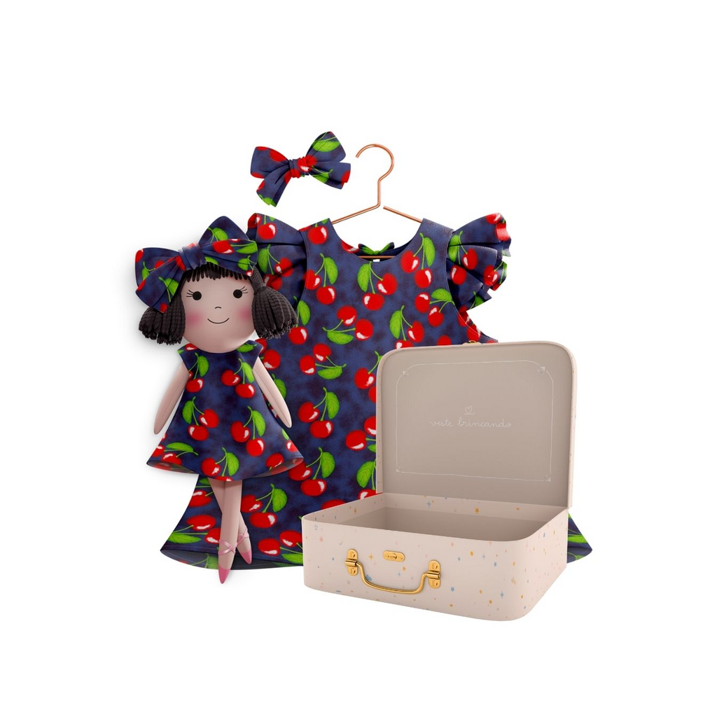 Kit Boneca Alice Cereja + Petit Case