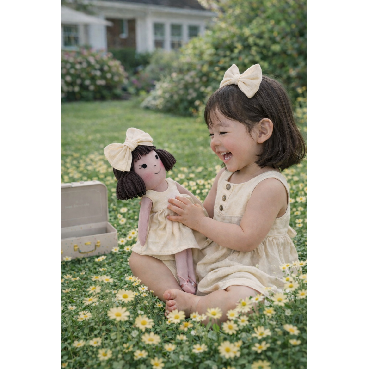 Kit Boneca Alice Liso Amarelo + Petit Case