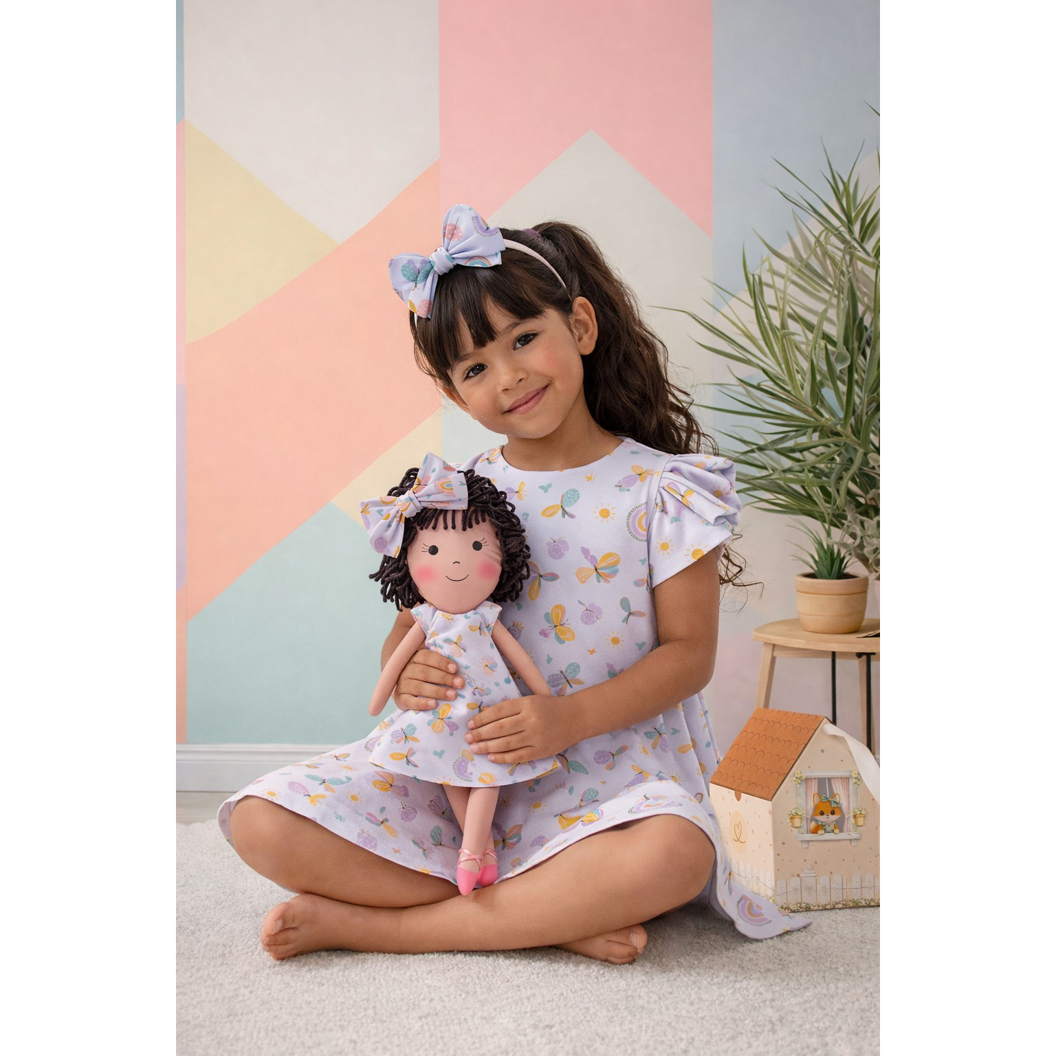 Kit Boneca Nelinha Arco-Íris