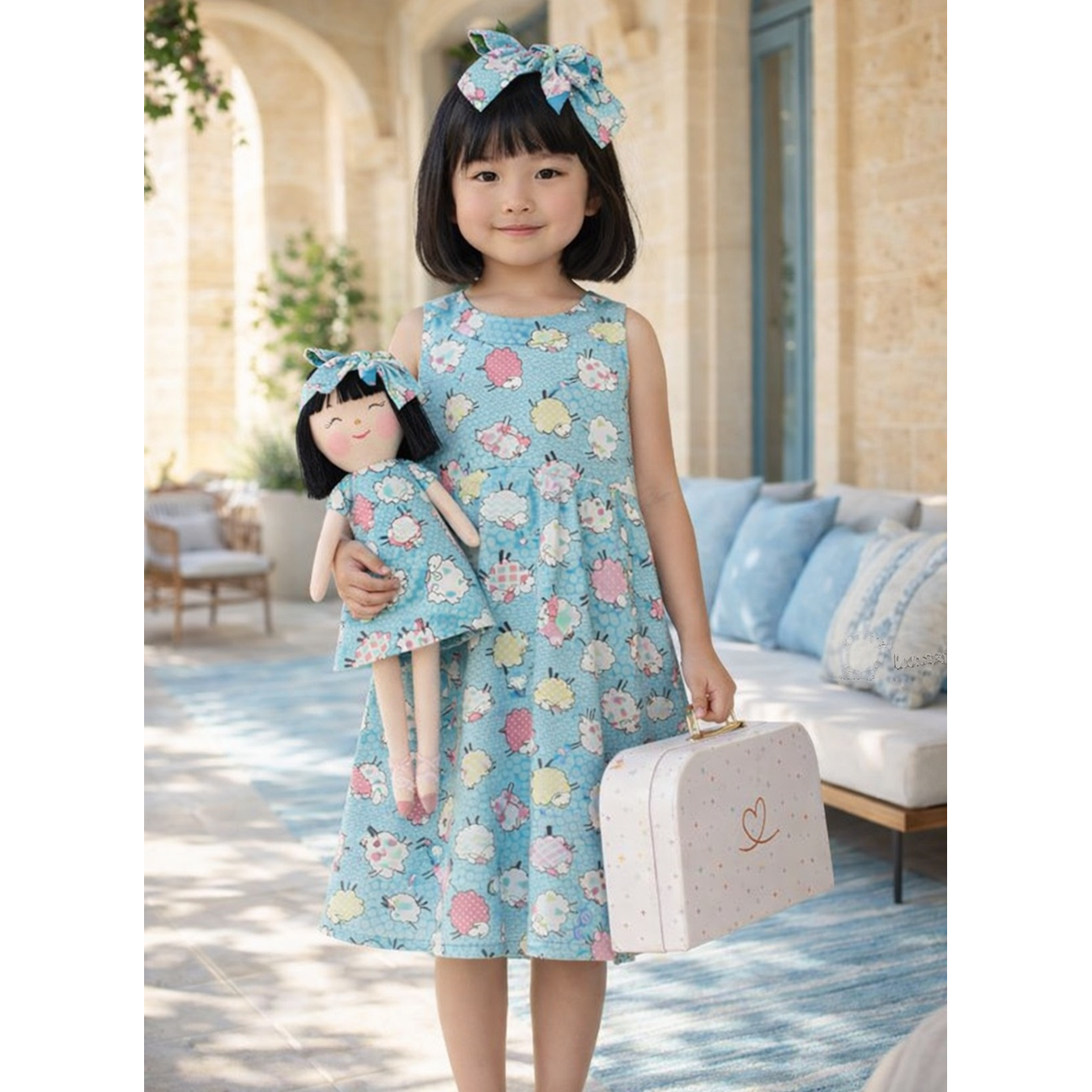 Kit Boneca Kika Ovelha + Petit Case