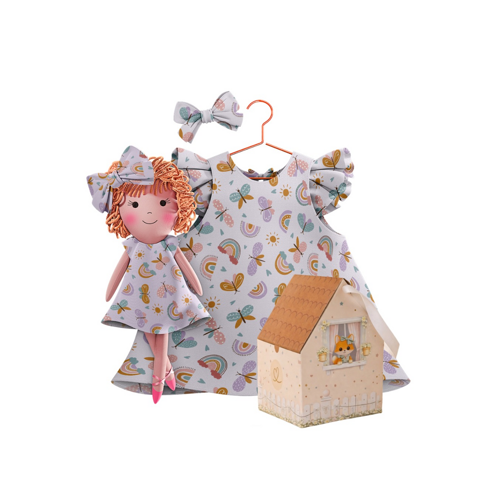 Kit Boneca Aninha Arco-Íris