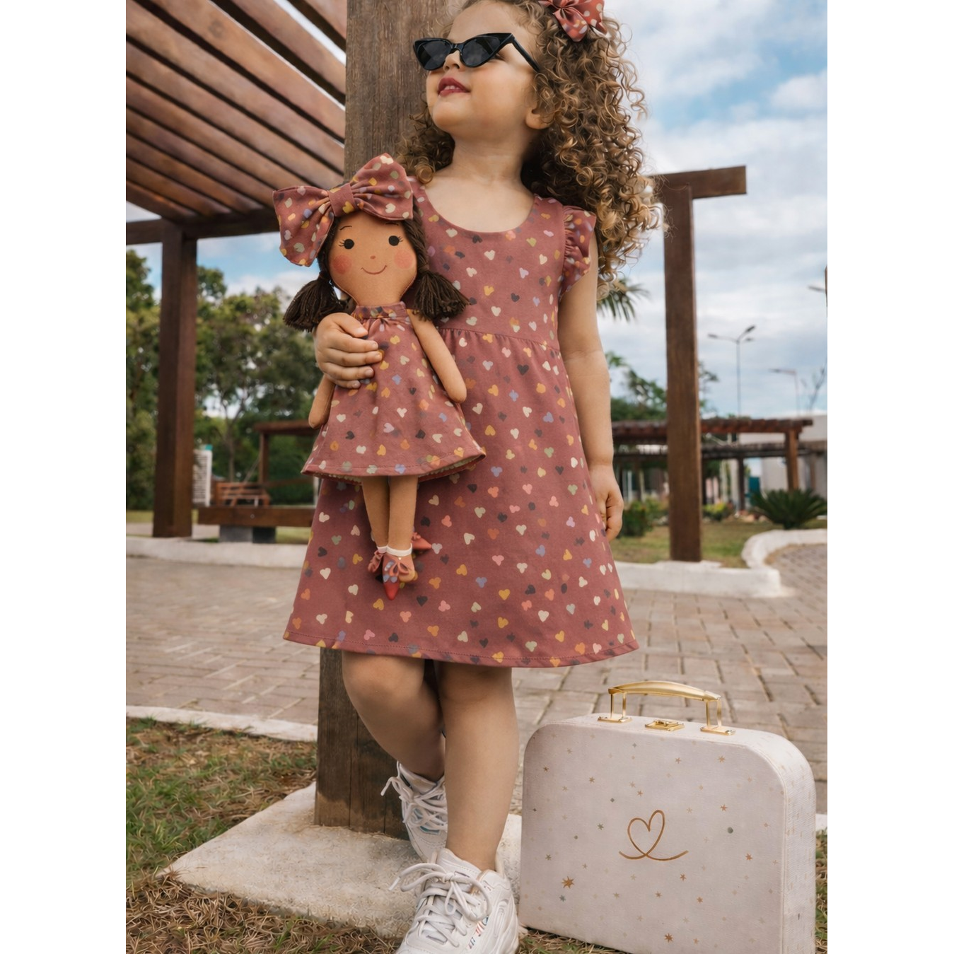 Kit Boneca Manu Corações + Petit Case