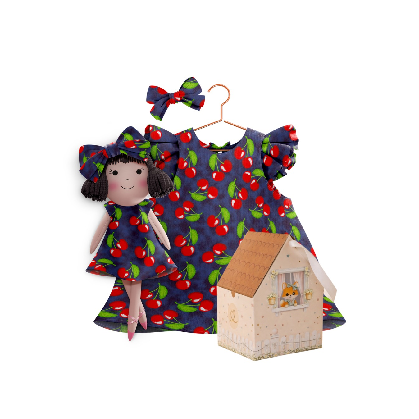 Kit Boneca Alice Cereja