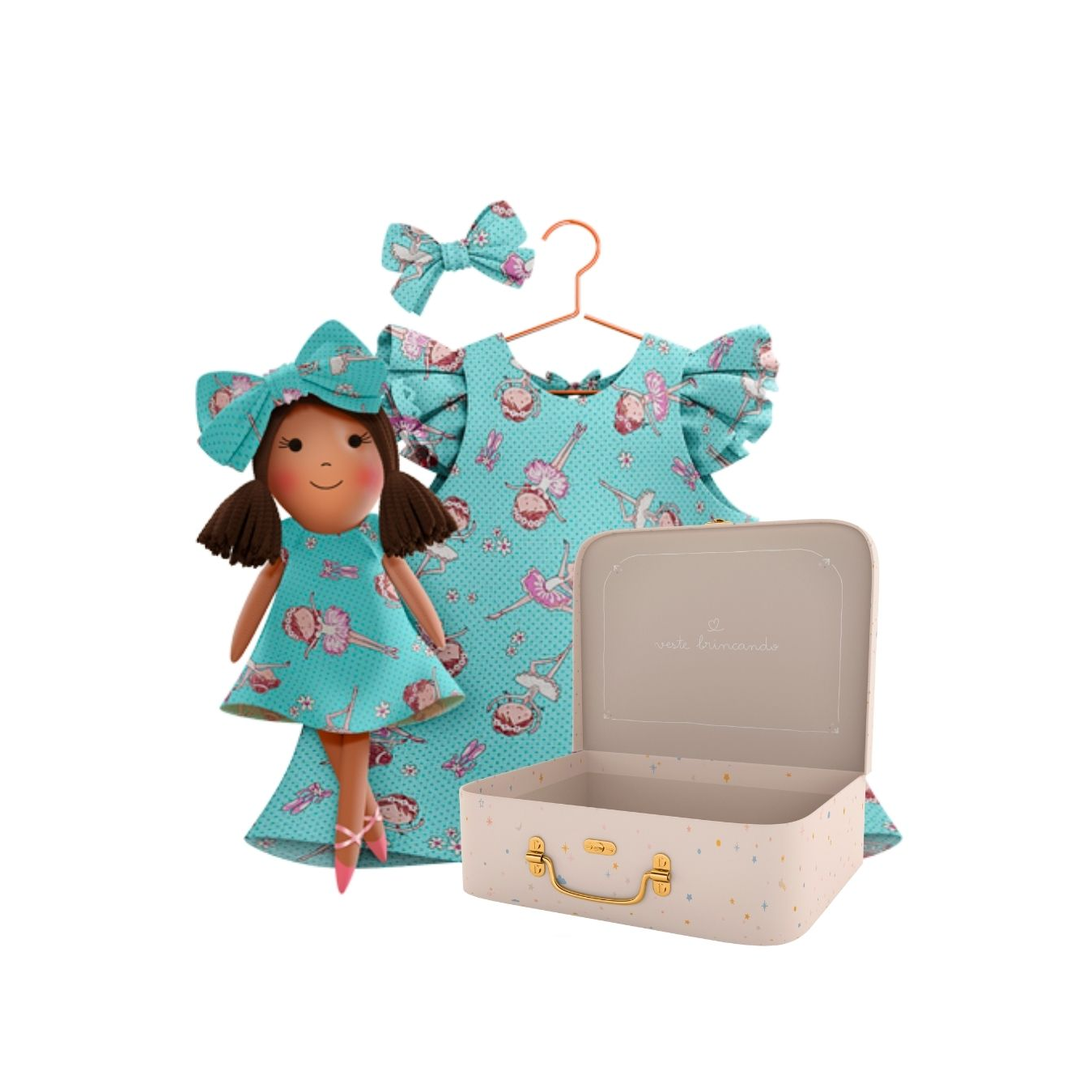 Kit Boneca Manu Ballet + Petit Case