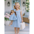 Kit Boneca Manu Liso Azul + Petit Case