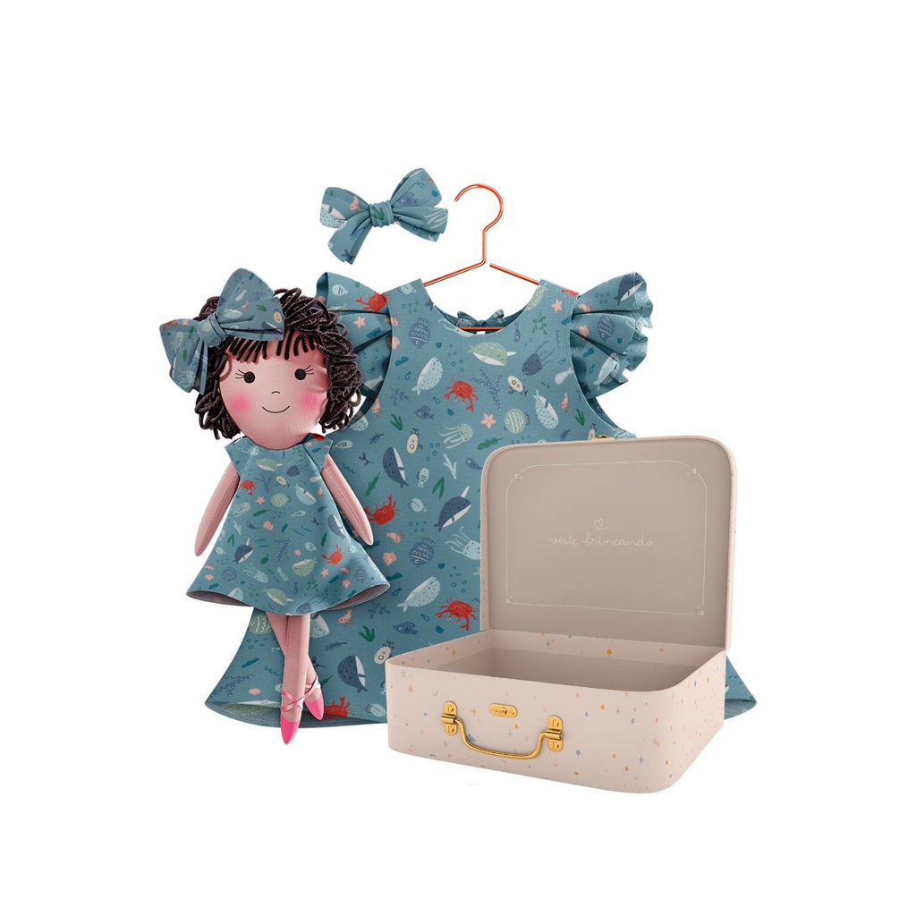 Kit Boneca Nelinha Fundo do Mar+ Petit Case