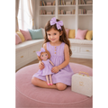 Kit Boneca Aninha Liso Lilás + Petit Case