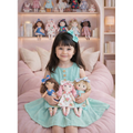 Kit Surpresa (3 bonecas minis sortidas) + Vestido e Laço Verde
