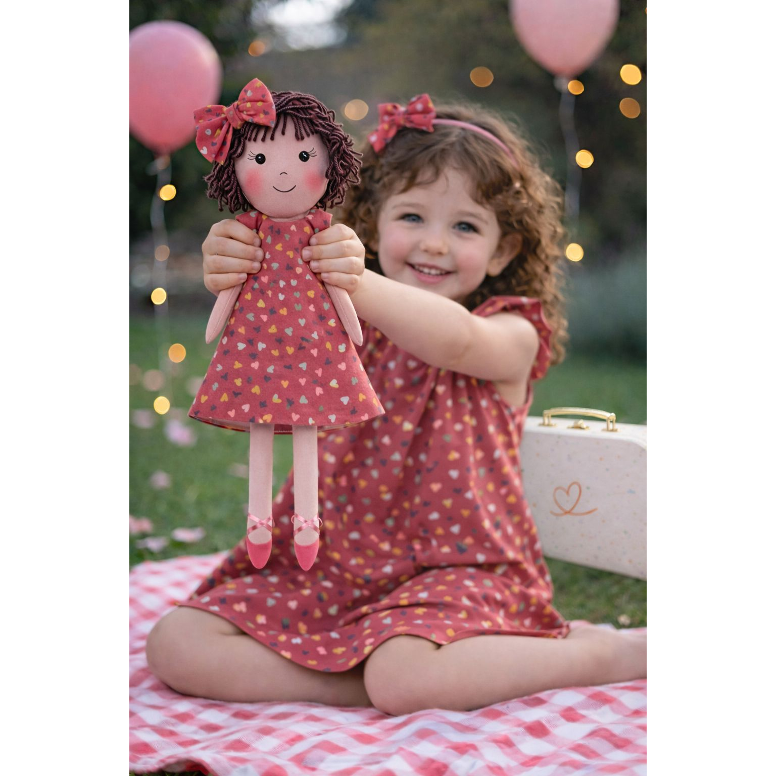 Kit Boneca Nelinha Corações + Petit Case
