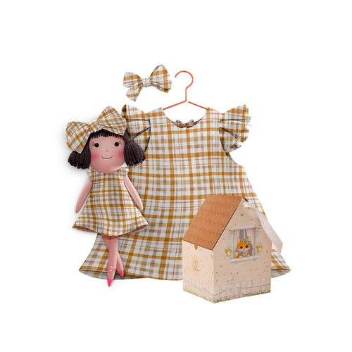 Kit Boneca Alice Xadrez