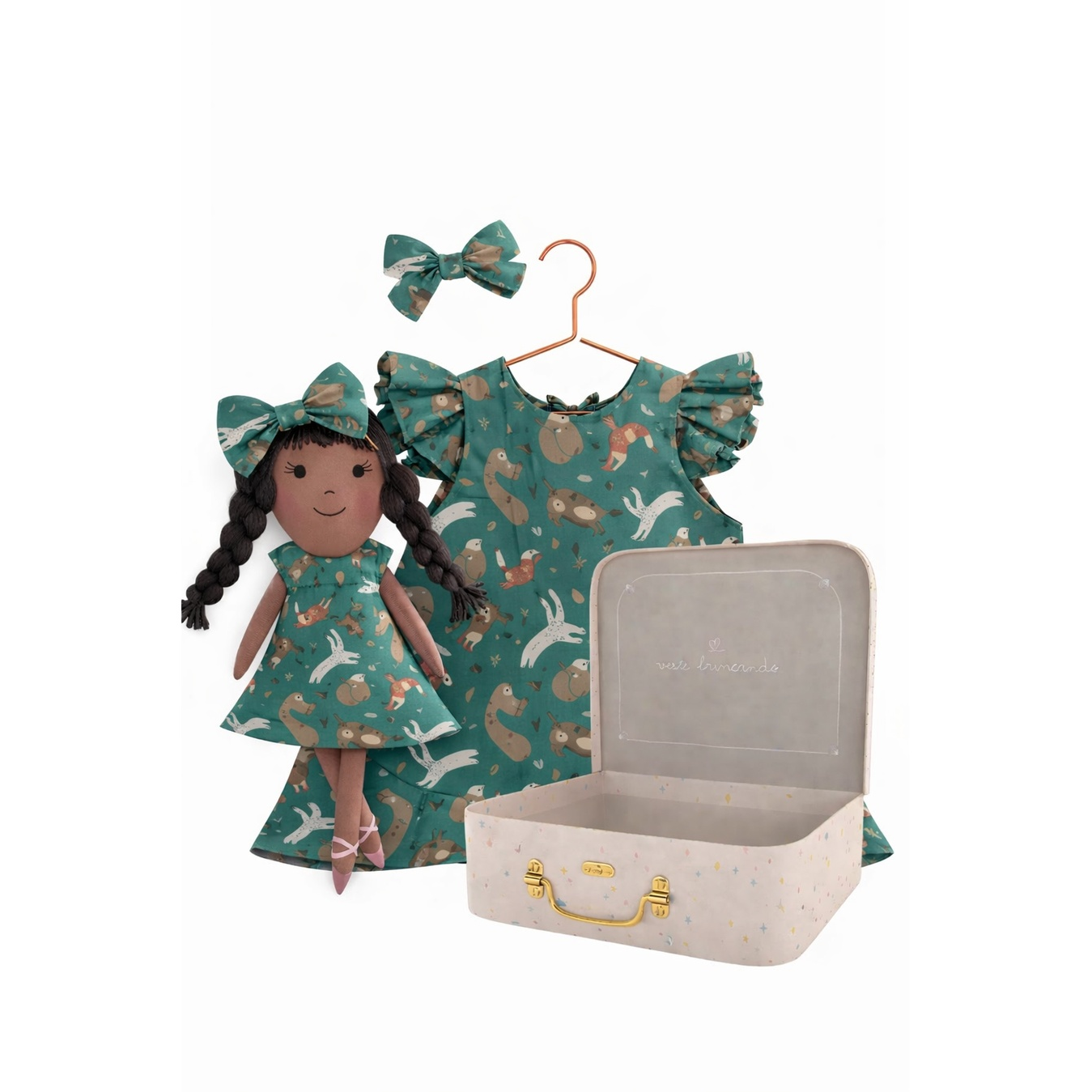 Kit Boneca Juju Bosque + Petit Case