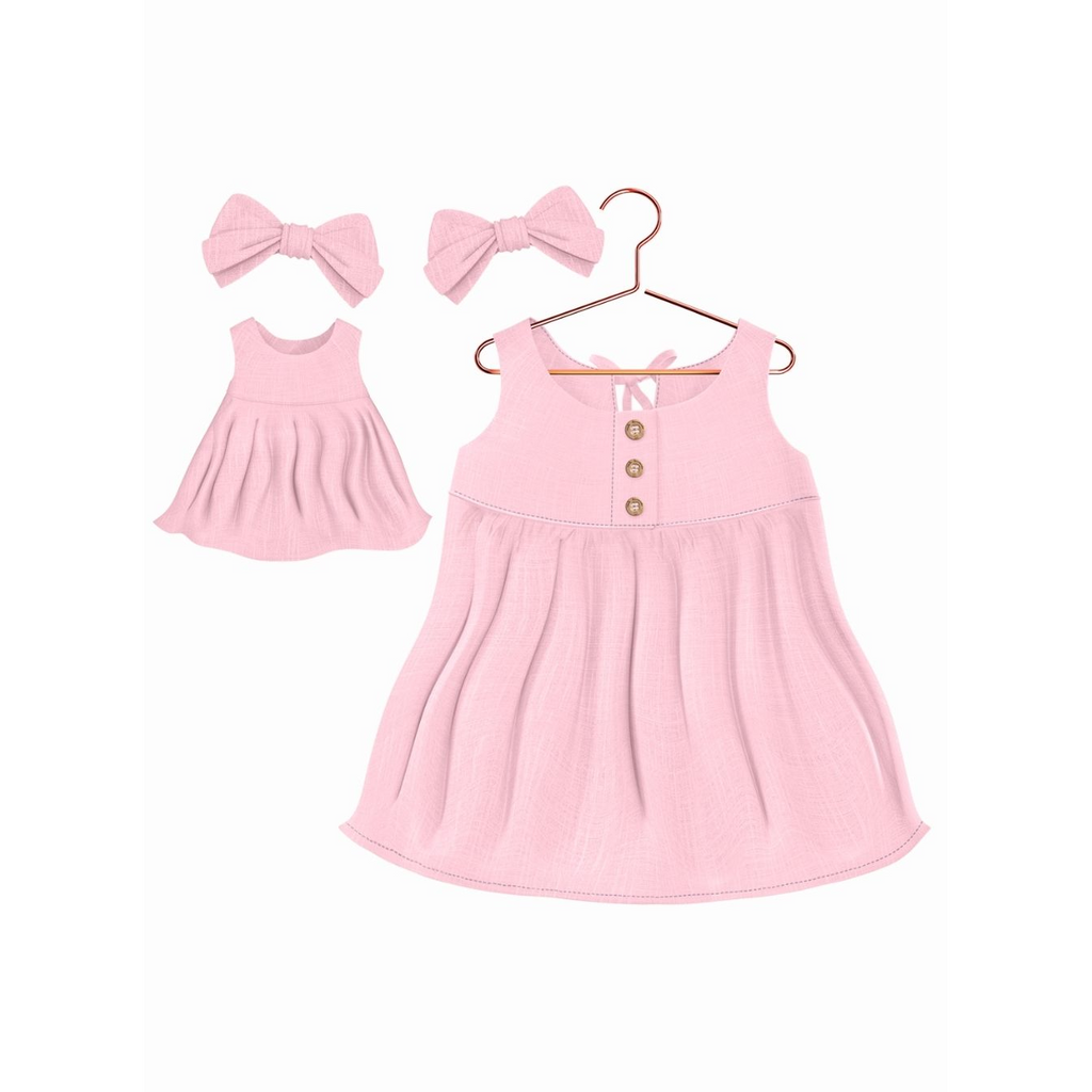 Kit Vestidos Liso Rosa
