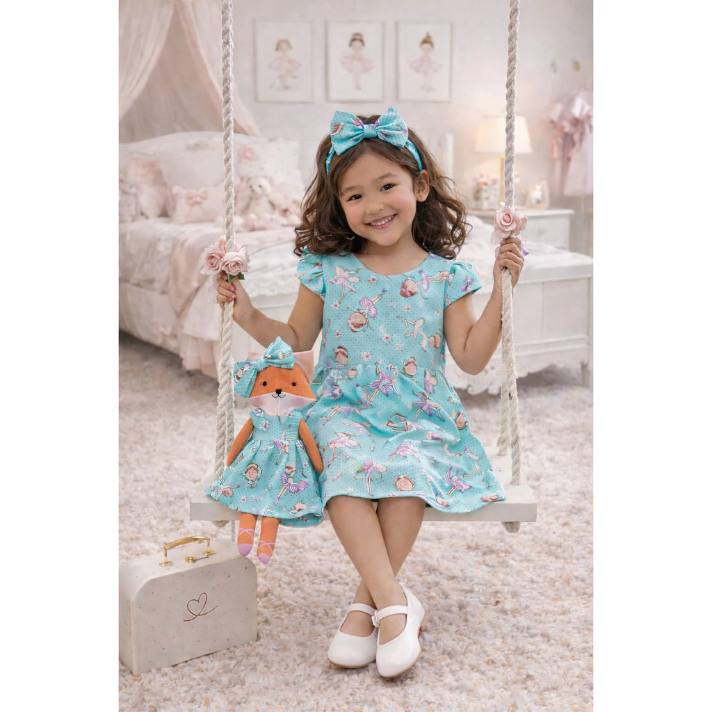Kit Boneca Dona Raposa Ballet + Petit Case
