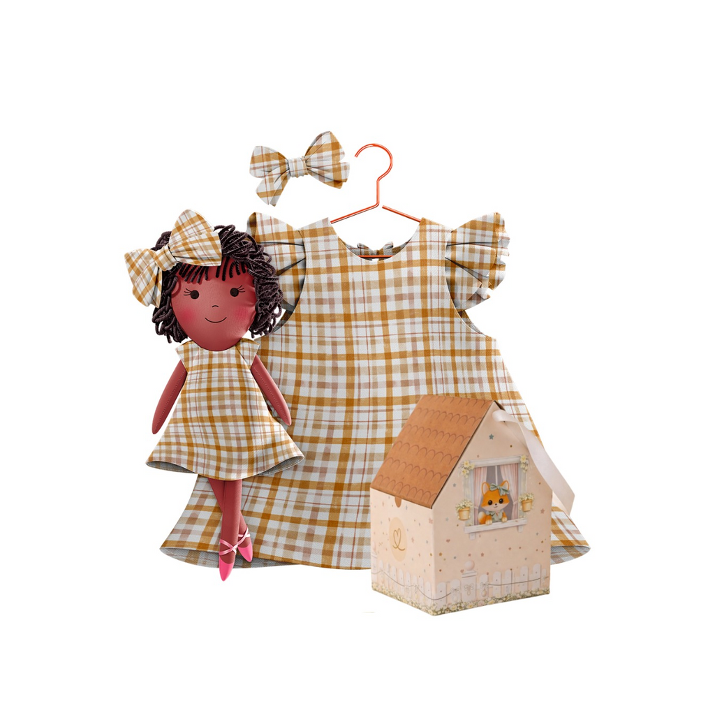 Kit Boneca Bella Xadrez