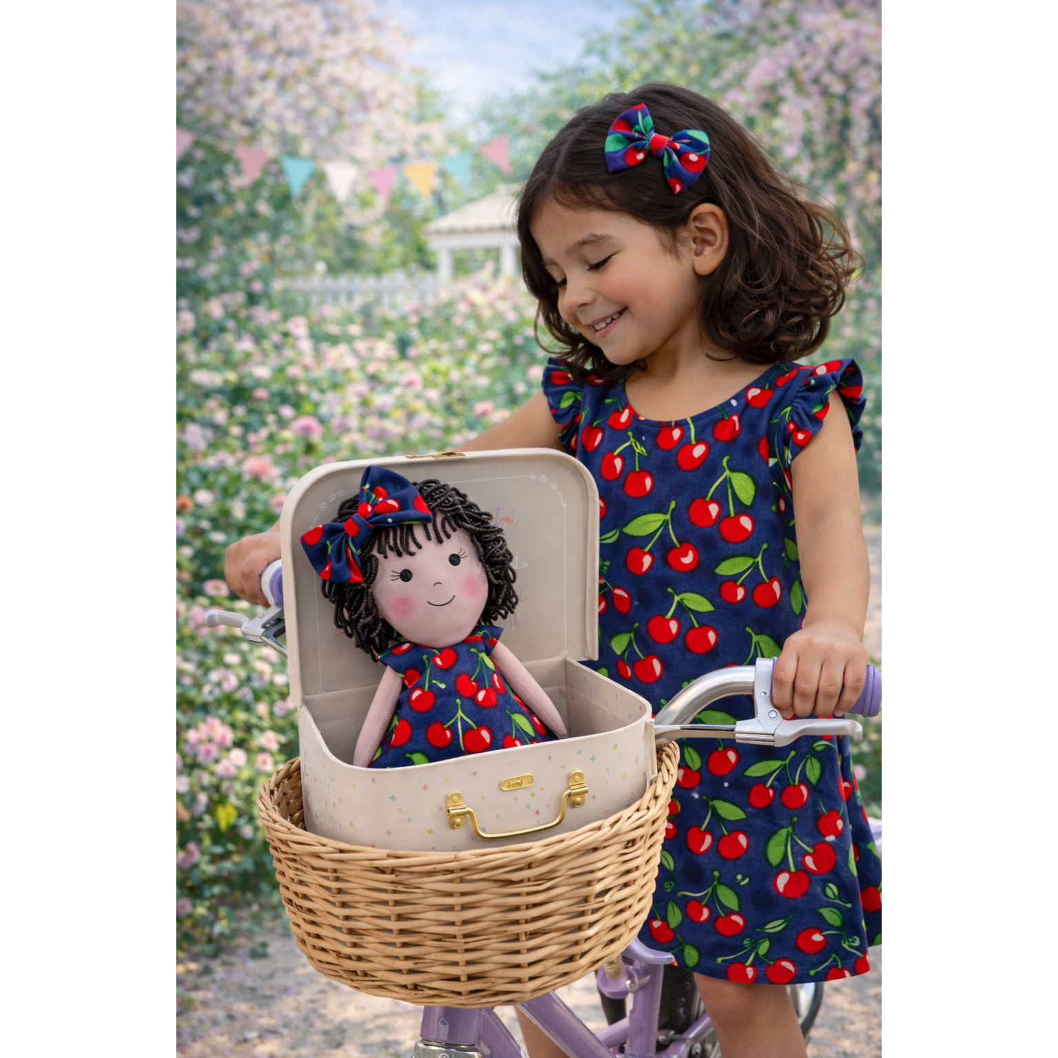 Kit Boneca Nelinha Cereja + Petit Case