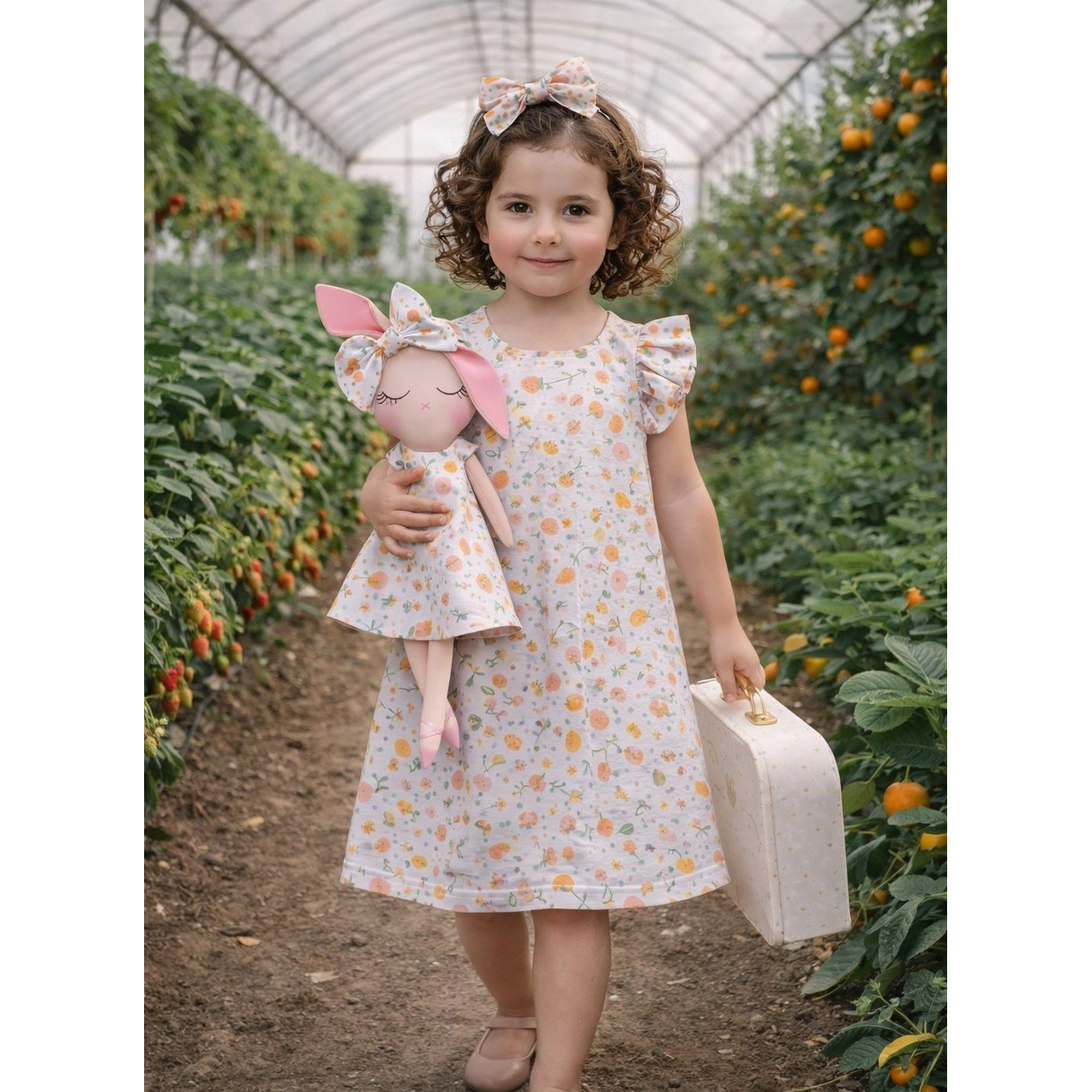 Kit Boneca Coelhinha Chloe Pic Nic + Petit Case