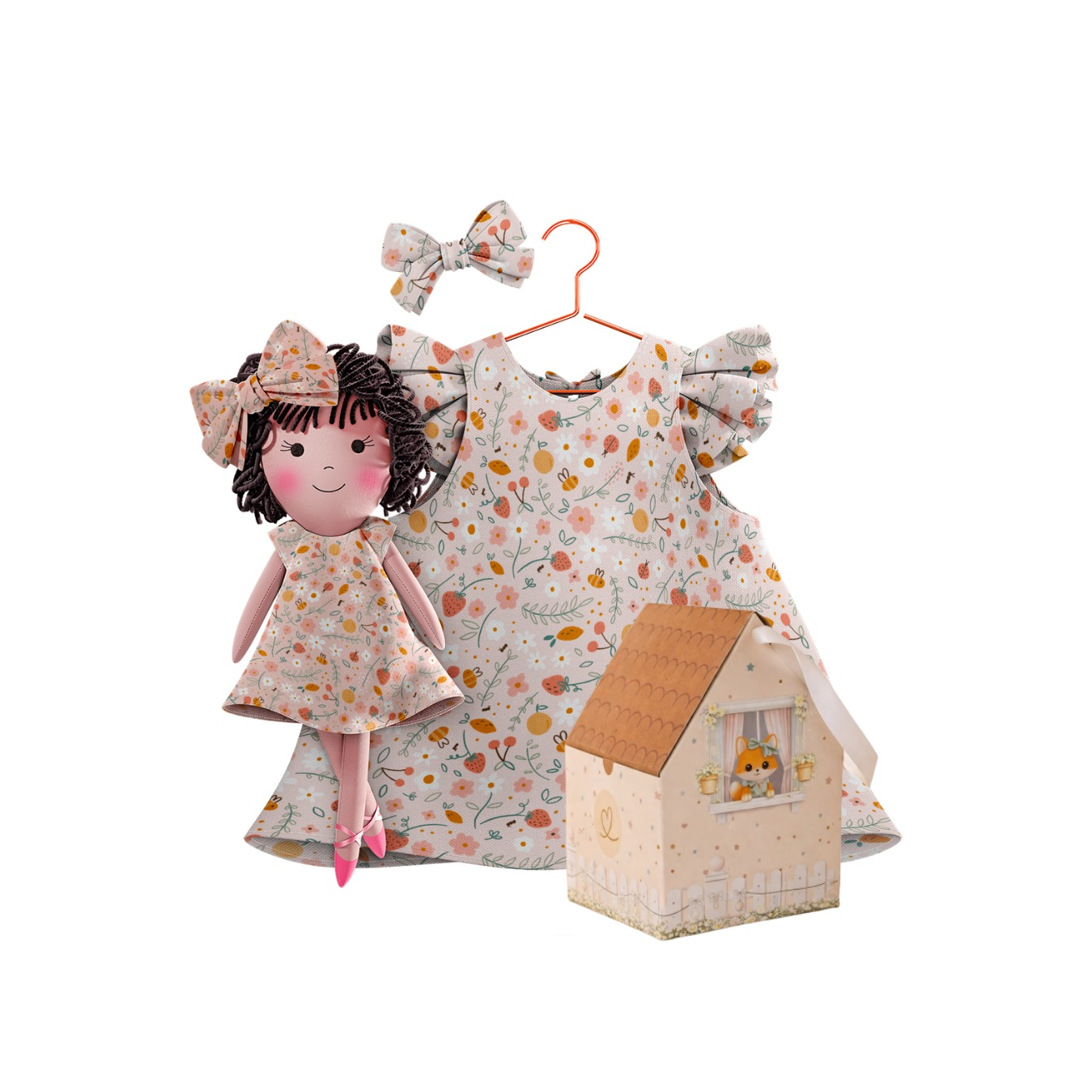 Kit Boneca Nelinha Pic-Nic