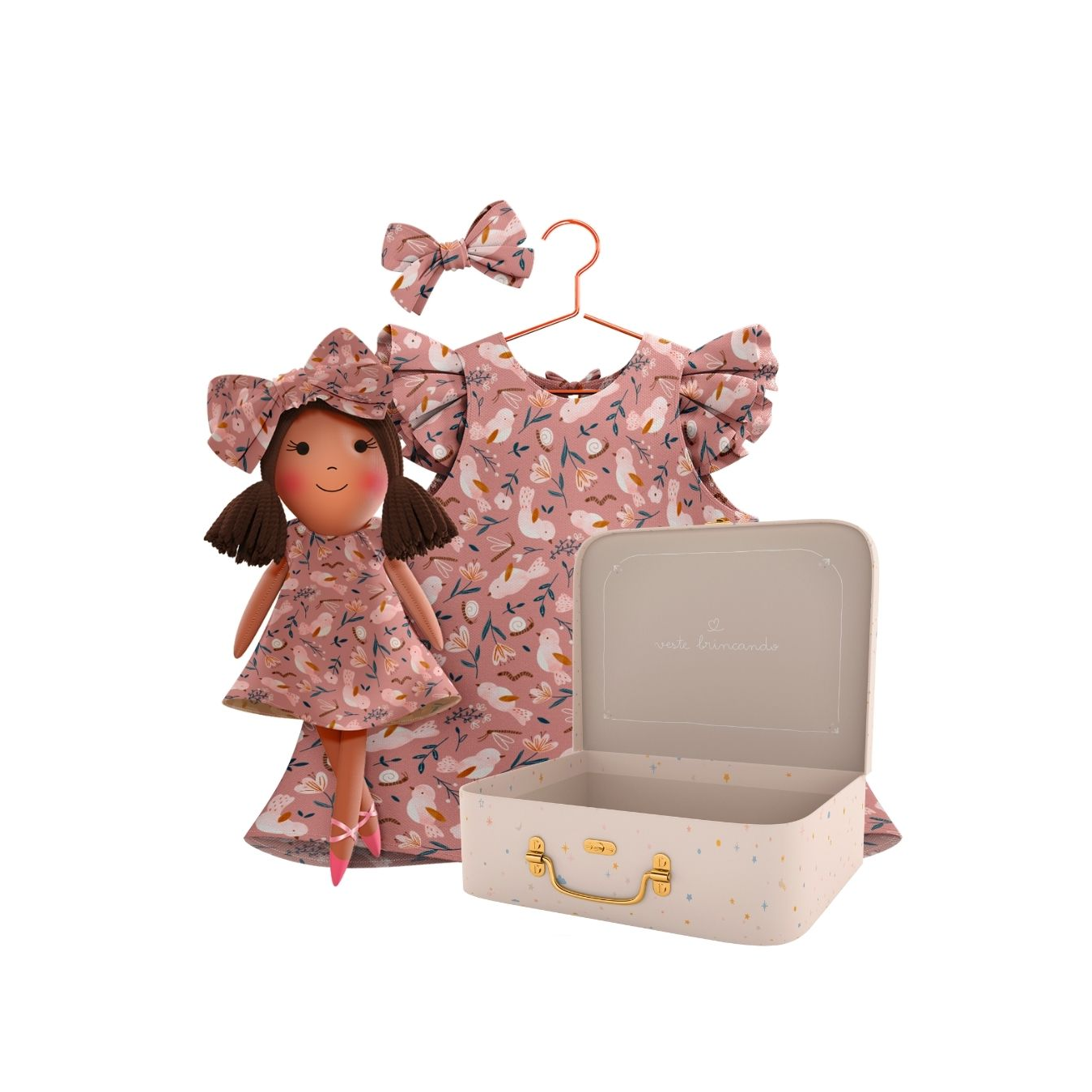 Kit Boneca Manu Jardim + Petit Case