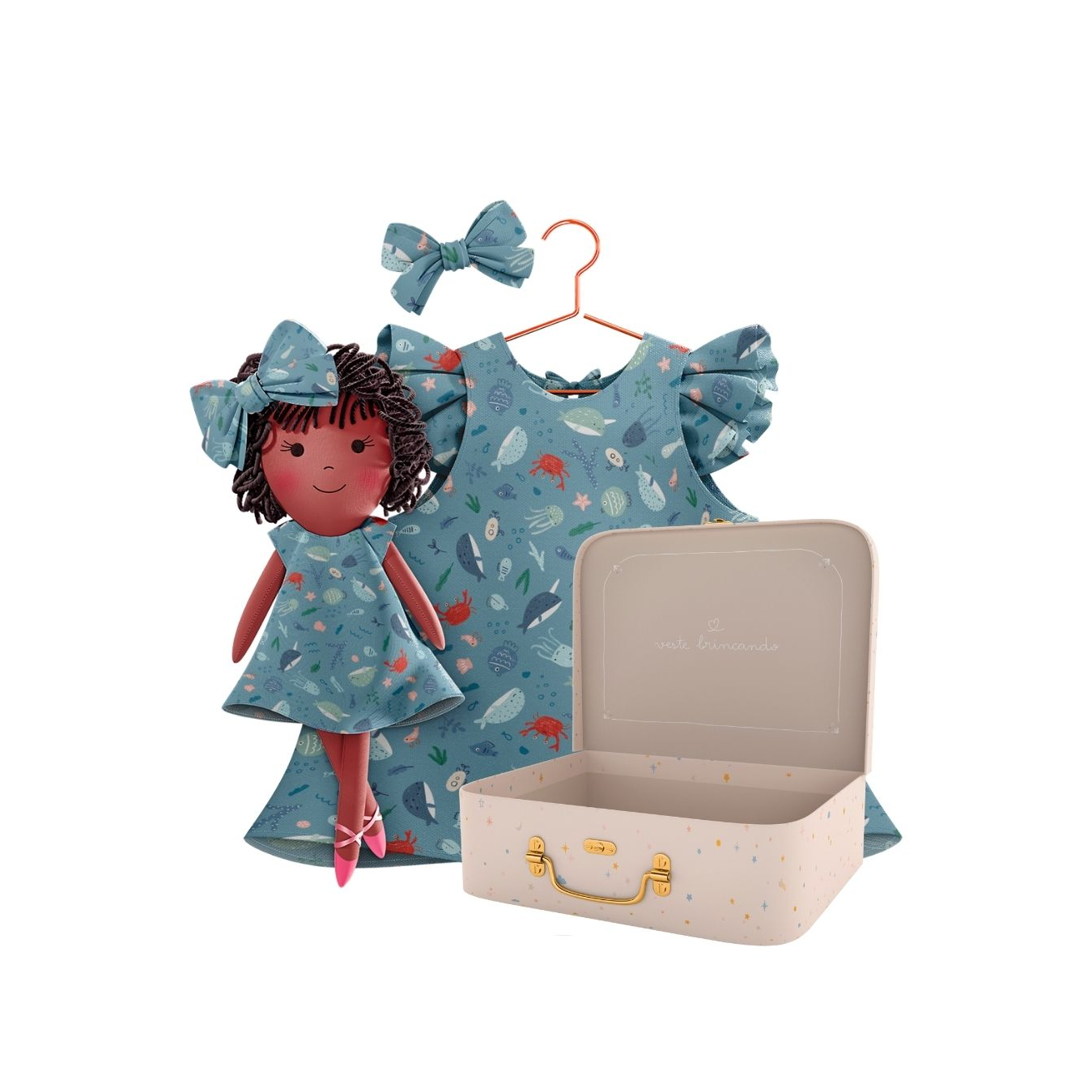 Kit Boneca Bella Fundo do Mar + Petit Case