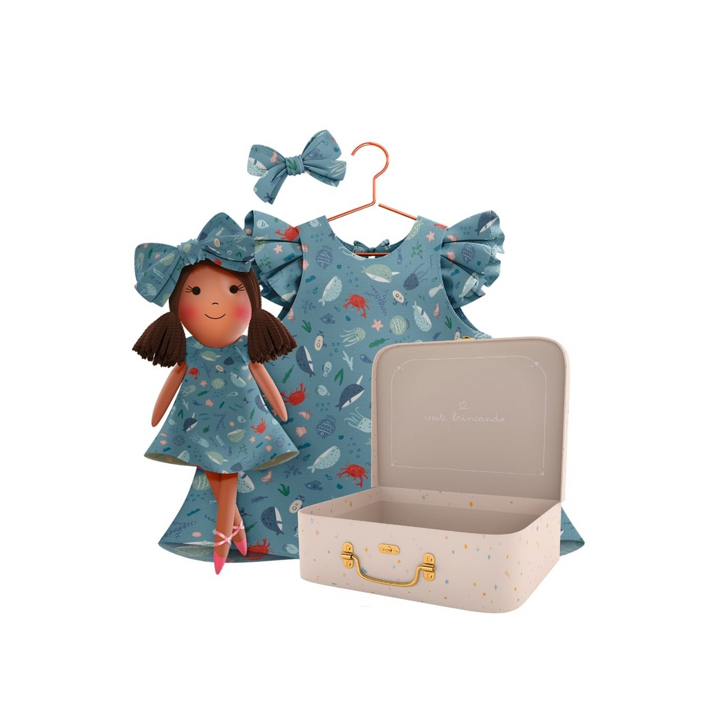 Kit Boneca Manu Fundo do Mar + Petit Case