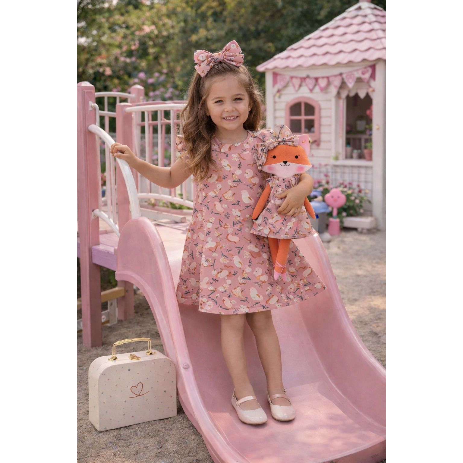 Kit Boneca Dona Raposa Jardim + Petit Case