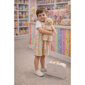 Kit Boneco Urso Xadrez + Petit Case