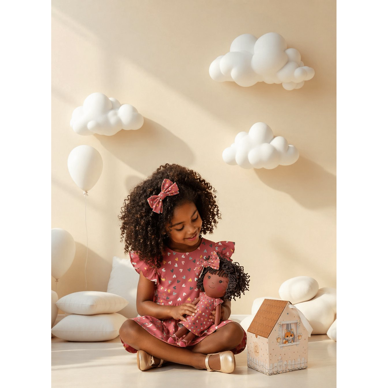 Kit Boneca Bella Corações
