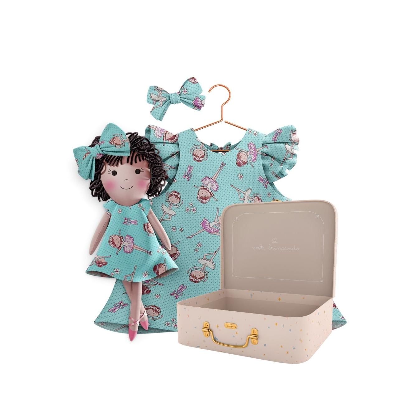 Kit Boneca Nelinha Ballet + Petit Case