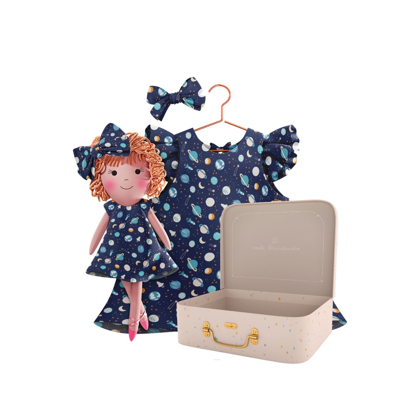 Kit Boneca Aninha Espaço + Petit Case