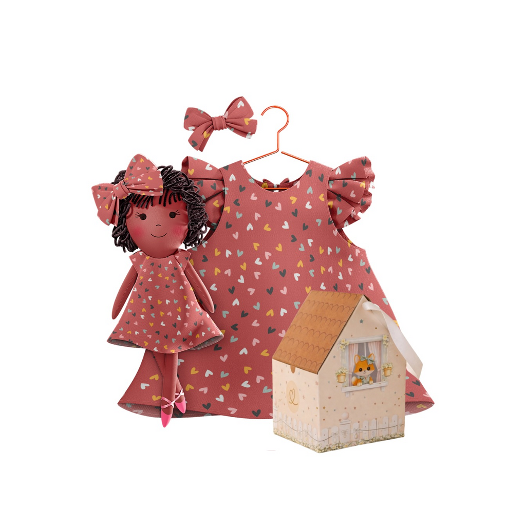Kit Boneca Bella Corações